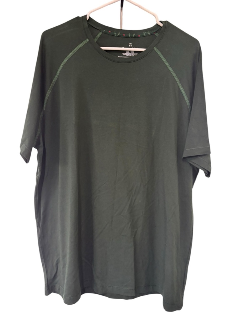 Tommy John Short Sleeve‎ Green Cotton Top Size 2XL